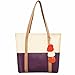 Minch Women bag Fashion Leather Splice Color Square Simple and Elegant Shoulder Bag Handbags (apricot-purple)