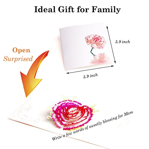 image for Alodidae Mother's Day Greeting Card, 3D Pop Up Birthday Cards, Handmad
