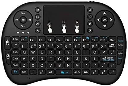 Sufi World i8 Mouse Multi-Media Portable Handheld Mini Wireless 2.4G LED Backlight Keyboard with Touchpad for Android Tv Box (White and Black)