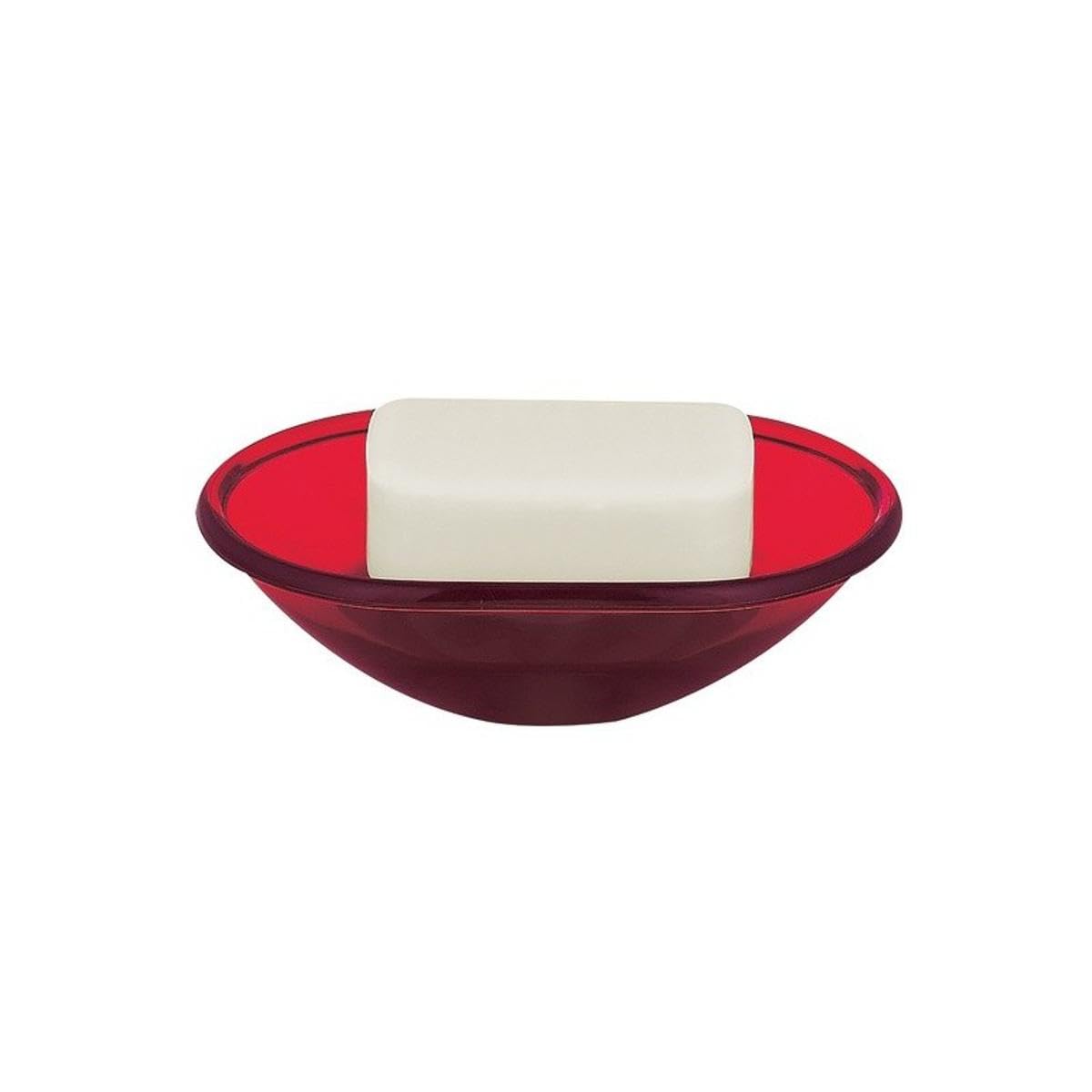 Spirella Toronto Soap Dish Polystyrol Red Height 4 cm x Width 13.8 cm