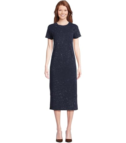 time and tru t shirt dresses Women's Short Sleeve Tiered Knit Dress with Pockets Time and Tru Midi T-Shirt