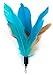 EcoCity Cat Wand Feather Refills for Cat and Kitten Wands Include 6 Pieces Replacement Feathers and 1 Soft Furry Tail for Cats (7 Pieces)