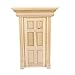 12th Doll House Miniature DIY Front Exterior Wooden Door 6-Panel