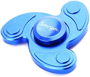 Aluminum Alloy Anti-Anxiety 360 Cyclone Fidget Tri-Spinner With 2-4 Mins Spin,Sonrigen Focus Toy for ADD, ADHD,And Autism Sensory Stress Relief -Blue