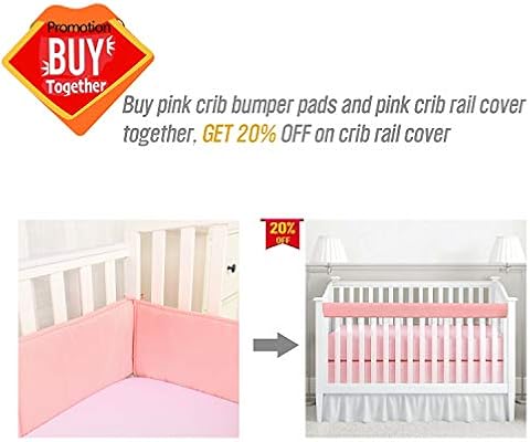 habibee baby breathable cotton crib bumper pads for standard cribs machine washable padded crib