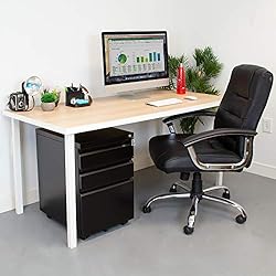 Mount-It! Black 3 Drawer Mobile File