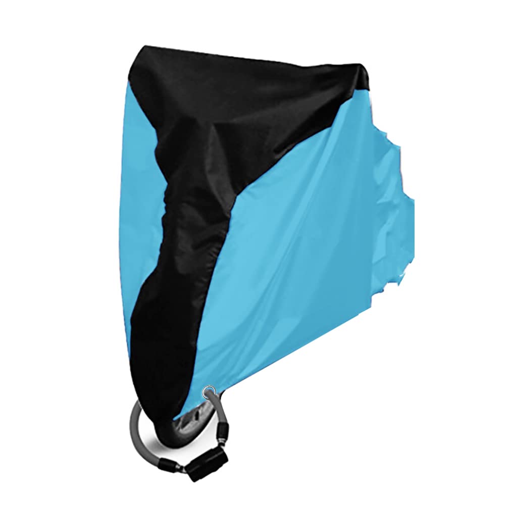 Tiardey Universal Outdoor Waterproof Bike Cover,Waterproof Anti Dust Rain UV Protection Size XL - Black&Blue
