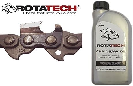 Rotatech 2 (Two) GENUINE CHAINSAW SAW CHAIN FITS HUSQVARNA 450E 16" BAR (2 Chains + 1L Chain Oil)