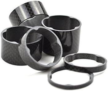 Bicycle Headset Spacers Ultra Light Carbon 6pcs Kit MTB, Road, CX, Track Bike - 3mm, 5mm, 10mm, 15mm, 20mm, 25mm