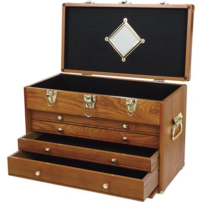 4-Drawer Oak Collector's Chest Cabinet, Model# 5611
