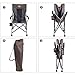 Timber Ridge Camping Chair Ergonomic High Back Support 300lbs with Carry Bag Folding Quad Chair Outdoor Heavy Duty, Padded Armrest, Cup Holder