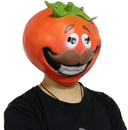 ypyrhh Horror mask,Halloween Masquerade costume Party, Fits Most Adult and Teens, Tomato Mask Halloween Head Cover
