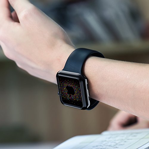 HOCO PC Protective Case for Apple Watch iWatch Series 2 / Series 3 Plating Cover Shell Bumper Case Black-42mm - Thumbnail 5