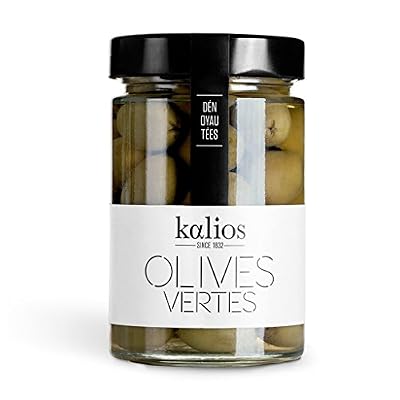 PItted Green Olives from Greece - 10.9 oz