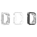 [3-PACK] Apple Watch 38mm Series 2 Case, iHYQ Ultra Slim Plated TPU Flexible Lightweight Case Protective Bumper Cover for Apple iWatch Series 1, Series 2, pack of 3 (38mm Clear+Black+Silver)