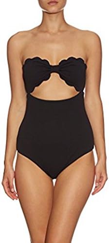 Holly O Black Cut Out Scallop Shell One Piece Swimsuit