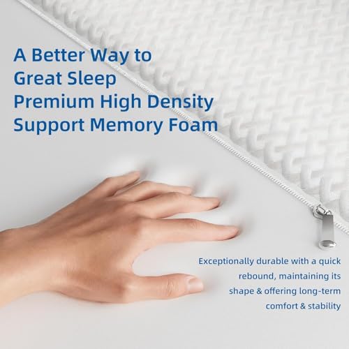 Memory Foam Mattress Topper, 7CM Thickness Mattress Pad Topper Foam with Washable Zipped Cover, Mattress Topper for Back Pain Relief (140X200CM BV8)