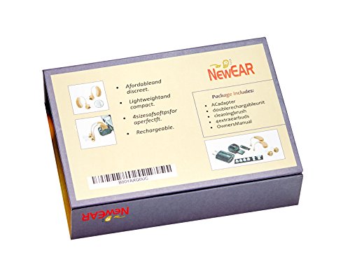 Digital Hearing Amplifier - Rechargeable Behind the Ear Personal Hearing Enhancement Sound Amplifier Pair, BTE Digital Hearing Amplifier with USB Charging Dock by MEDca