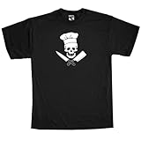 Shirtmandude T-Shirts Chef T Shirt Cooking Skull Hat Grill Master Tee