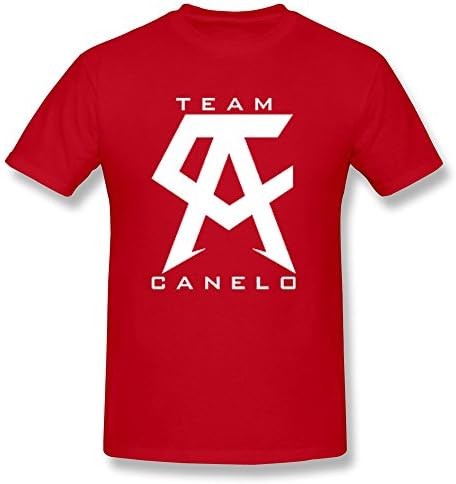 SHFL Men's Canelo Alvarez Boxing Logo O-Neck Tees Red M