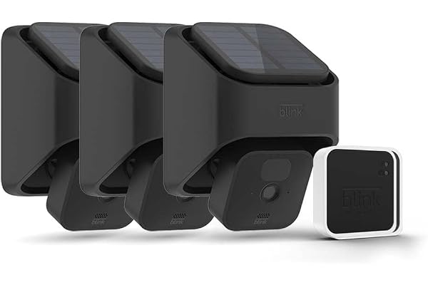 Blink Outdoor (3rd Gen) + Solar Panel Charging Mount â€“ wireless, HD smart security camera, solar-powered, motion detection â€“ 3 camera system