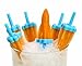 Tovolo Rocket Ice Pop Mold Popsicle Maker, Drip-Guard, Sturdy Stand Base, 2.5 Fluid Oz, Set of 6, Blue, 80-8001BC