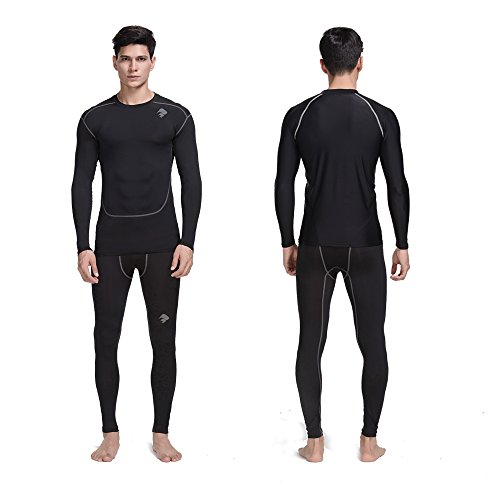 image for ariella Men's Compression Quick Dry Gear Baselayer Sets Running Joggin