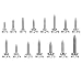 HanTof 750pcs Silver Tiny Screws for Electronics, M1, M1.2, M1.4, M1.5, M1.7 Very Small Phillips Pan Head Self Tapping Screws, Micro Wood Screws, Mini Electronic Screws Assortment Kit-Carbon Steel