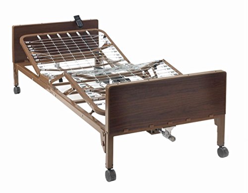 Full Electric Hospital Bed with innerspring Mattress and Half Rails Included - for Home Care Use and Medical Facilities - Fully Adjustable, Easy Transport Casters, Remote - 80" x 36" - Thumbnail 5