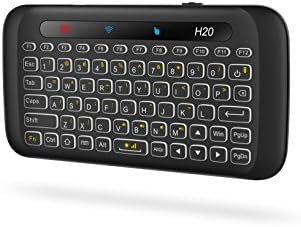 SAR CCTHYP H20 with Touchpad Mouse Backlit Wireless Mini Keyboard, 2.4Ghz USB Lithium Ion Battery Rechargeable Handheld Air Remote Mouse,For PC, HTPC, X-BOX, Android TV box, smart TV, etc.