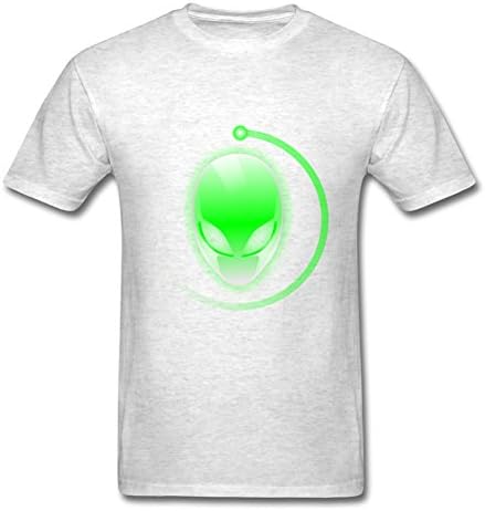 Alienware Greeen T Shirt For Men Medium O-neck Gray