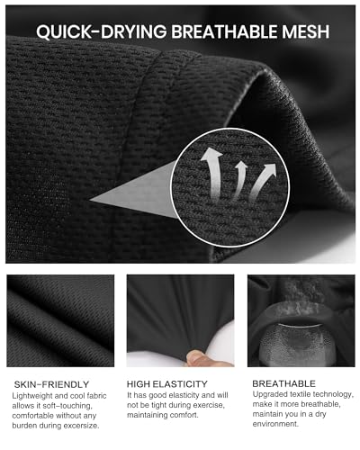 MEETWEE Men's Tank Top Short Sleeve T-Shirt for Men, Summer Sports for Gym Fitness Quick Drying Breathable Functional Training T-Shirt