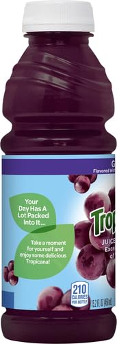 TROPICANA JUICE DRINK, GRAPE, 182.4 FL OZ (PACK OF 12)
