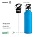 WaterFit Straw Lid - Replacement Cap for Hydro Flask Standard Mouth Sport and Travel Water Bottle 12oz / 18oz / 21oz & 24oz with 2 Straws and Straw Brushes