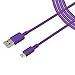 Micro-USB Cable, EZOPower 3x Extra Long 10 Feet Micro-USB 2in1 Sync and Charge USB Data Cable - Purple / Hot Pink / Blue