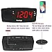 Digital LED USB Alarm Clock Radio with FM Radio, Dual USB Chargers, Large 1.2” Display, Snooze, Sleep Timer, Dimmer and Battery Backup for bedrooms
