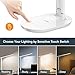 LED Desk Lamp - Dimmable Table Lamp with Eye-Caring Ideal for Reading, Studying, Working, Foldable Office Task Light, 3 Color Modes with 5 Brightness Levels, Touch Control, Memory Function, White