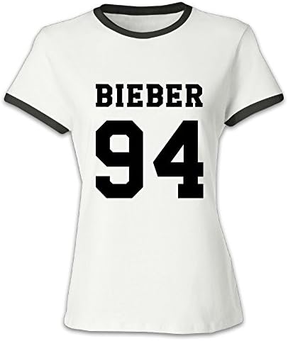 HappWan Women's Justin Bieber 94 Number T-shirt - L Black