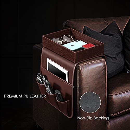 SITHON Sofa Remote Control Holder with Detachable Tray [Non Slip