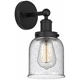 Innovations Lighting Bell - 1 Light Wall Sconce in Industrial Style-10 Inches Tall and 6.5 Inches Wide-Matte Black Finish-Mer