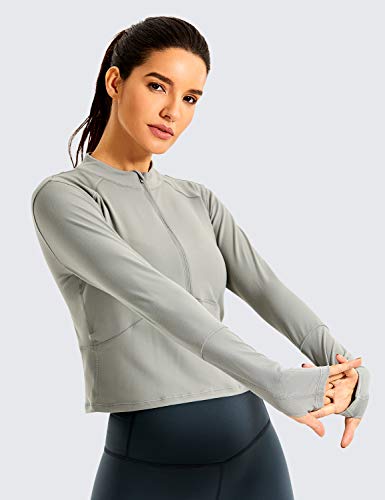 CRZ YOGA dames loopshirt thermo-functioneel shirt lange mouwen met halsritssluiting - Image 3