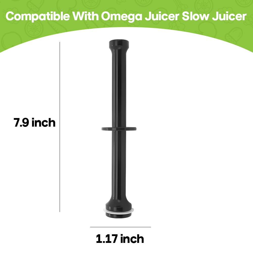 Juicer Push Rod Replacement for Omega Vertical Slow Masticating Juicers, Food Grade Material Juicer Plunger Replacement Part Compatible with Models 8003, 8004, 8005, 8006, 8007, 8008, NC800, NC900