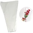 100 Pcs Transparent Flower Packaging Bags - Suitable for Flower Shop, Mall - 18X13