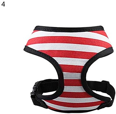 yongqxxkj Portable Fashion Adjustable Dog Puppy Chest Strap Vest Harness Pet Camouflage Stripe - Red + White XL