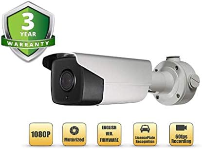 2MP License Plate Recognition Camera - Smart IP PoE Motorized VF 8-32mm Lens Bullet for License Plate Capture Compatible with Hikvision DS-2CD4A26FWD-IZS