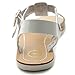 Ollio Women's Shoe Strap Side Buckle Slingback Multi Color Flat Sandal