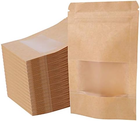 Kingrol 300 Pack x Inch Mini Kraft Paper Bags with