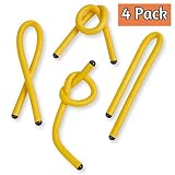 Andalus Gear Ties, Reusable Ties, Assorted Colors, 17-Inch Long Twist Ties, Gear Tie Holds Up to 110 Pounds (4 Pack)