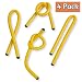 Andalus Gear Ties, Reusable Ties, Assorted Colors, 17-Inch Long Twist Ties, Gear Tie Holds Up to 110 Pounds (4 Pack)