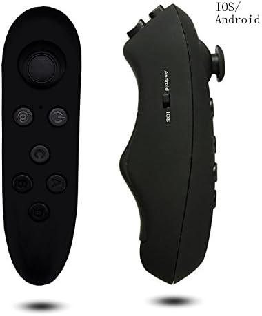 SEEBOY Wireless Bluetooth Gamepad Black Remote Controller Compatible with 3D VR Glasses Google Cardboard Selfie Camera Shutter Wireless Mouse Music Player iPhone iPad Ebook Tablet PC TV （Black One)